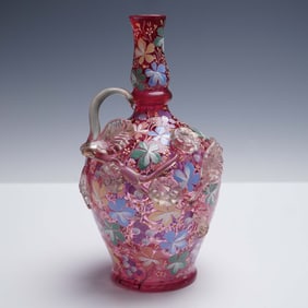 Moser Glass Floral Ewer