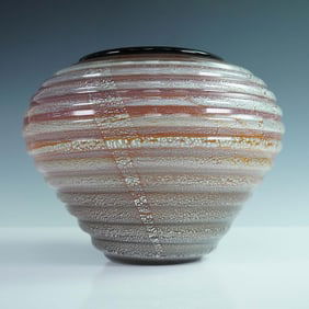 Seguso Vetri d'Arte Murano Art Glass Vase