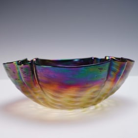 Rindskopf Iridescent Art Glass Bowl