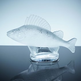 Lalique Crystal Figurine, Perch Fish