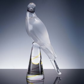 Lalique Crystal Figurine, Turtle Dove
