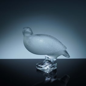 Lalique Crystal Perdrix Quail Figurine