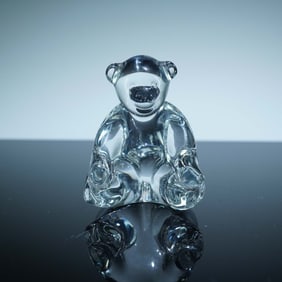 Baccarat Crystal Figurine, Teddy Bear