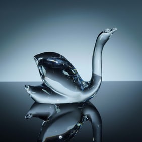 Baccarat Crystal Figurine, Swan