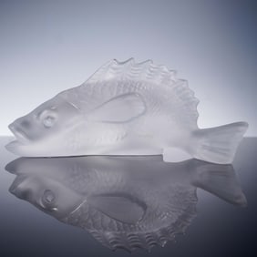 Baccarat Frosted Crystal Figurine, Fish