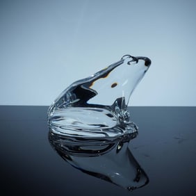 Baccarat Crystal Figurine, Clear Frog