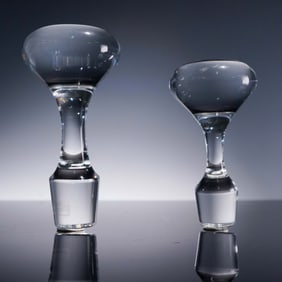 2pc Baccarat Crystal Bottle Stoppers