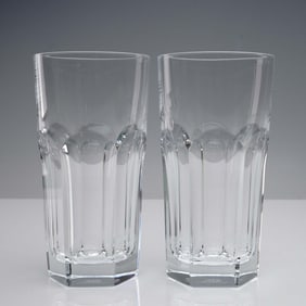 2pc Baccarat Crystal Harcourt 1841 Highball Glasses with Box