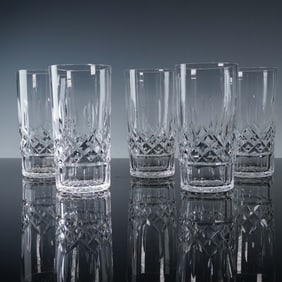 5pc Waterford Crystal Highball Glasses, Lismore Pattern