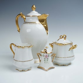 4pc French Porcelain Tea Set
