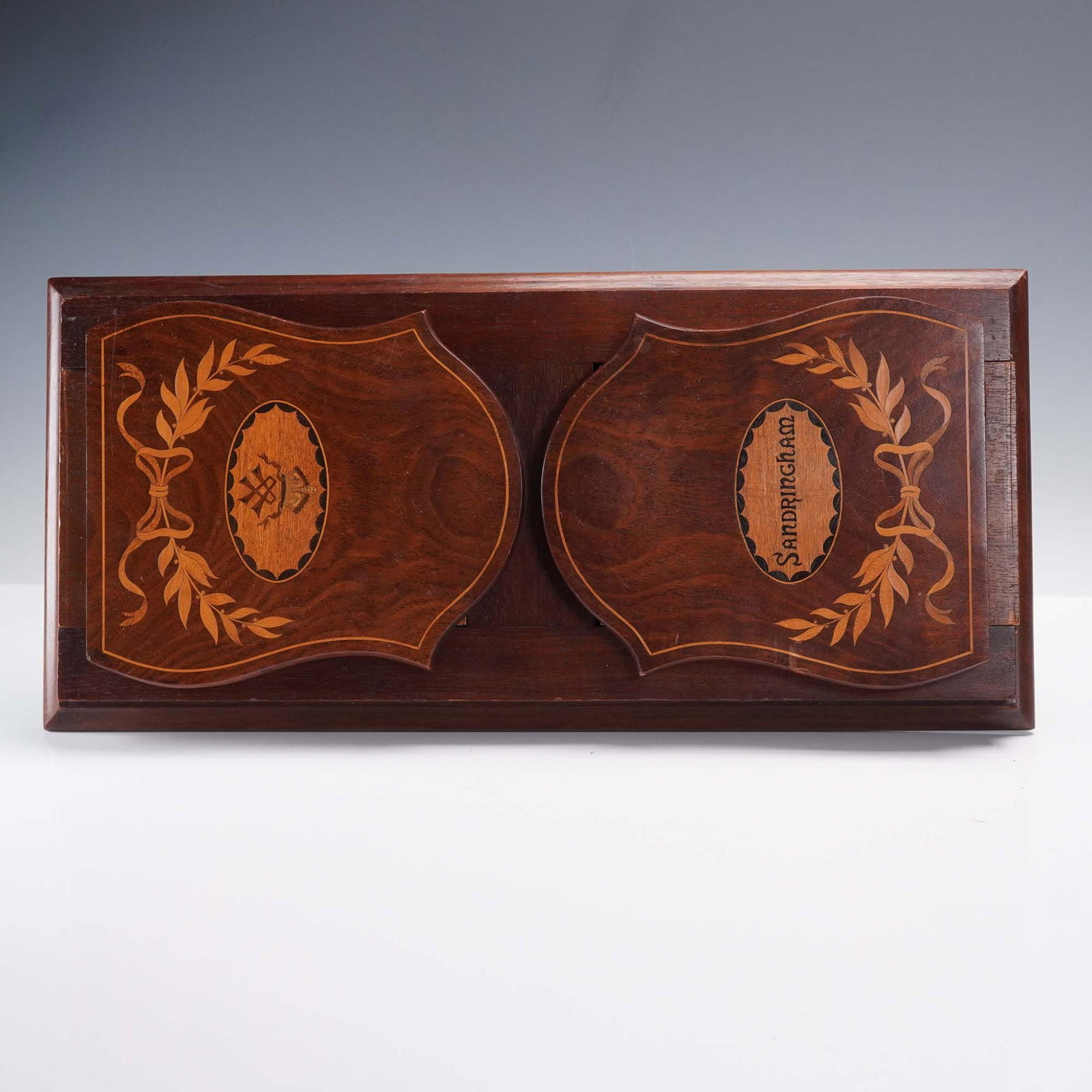 English Inlaid Expandable Book Holder, Sandringham Design (1 of 5)