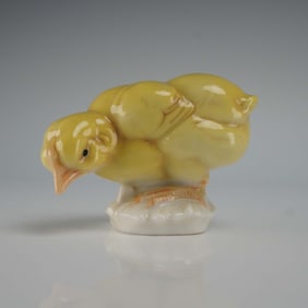 Karl Ens Volkstedt Porcelain Figurine, Yellow Chick