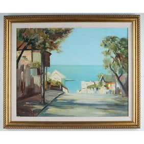 Constance Collison Oil Painting, Sydney Harbor