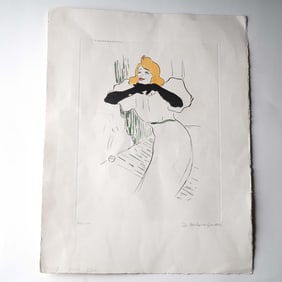 Henri de Toulouse-Lautrec (Aft.) Color Lithograph on Paper, Yvette Guilbert