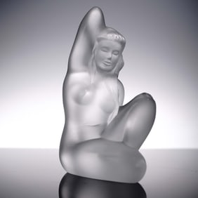 Lalique Frosted Crystal Nude Figurine