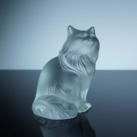 Lalique Crystal Figurine, Cat