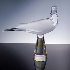 Lalique Crystal Figurine, Turtle Dove