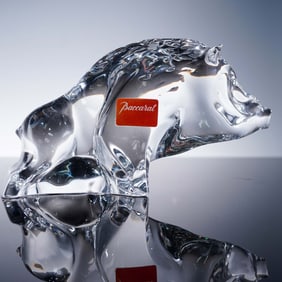 Baccarat Crystal Figurine, Wild Boar