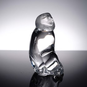 Baccarat Crystal Figurine, Monkey