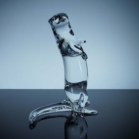 Baccarat Crystal Figurine, Standing Otter