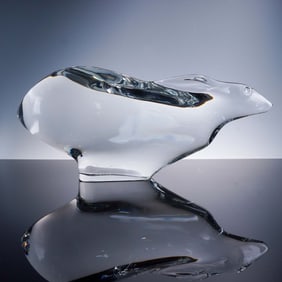 Baccarat Crystal Rabbit Figurine by Robert Rigot