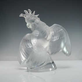 Lalique Crystal Sculpture, Cockatoo