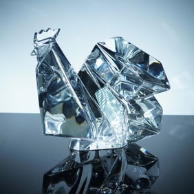 Baccarat Clear Crystal Figurine, Rooster