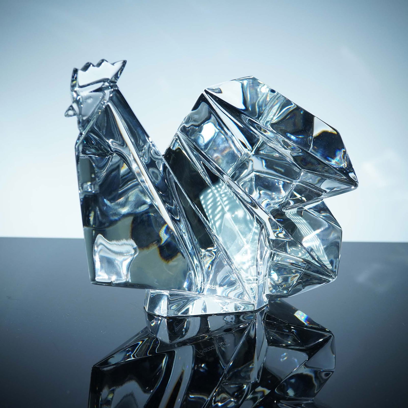 Baccarat Clear Crystal Figurine, Rooster (1 of 6)