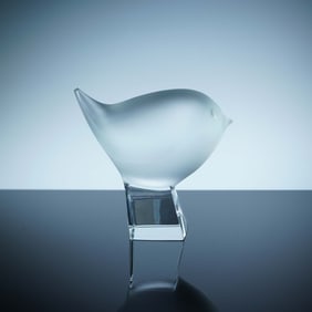 Baccarat Crystal Figurine, Bird on Base