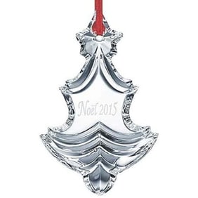 Baccarat Crystal Clear 2015 Annual Christmas Ornament, Sealed Box