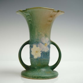 Roseville Pottery Magnolia Vase, Green