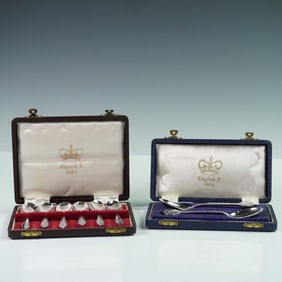 8pc Coronation of Queen Elizabeth II EPNS Souvenir Spoon Sets, 1953