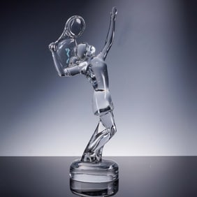 Baccarat Crystal Figurine, Woman Tennis Player