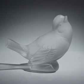 Lalique Crystal Figurine, Bird with Upturned Head