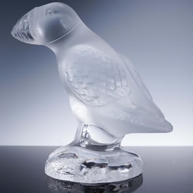 Lalique Crystal Puffin Figurine