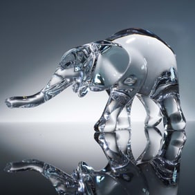 Baccarat Clear Crystal Figurine, Elephant