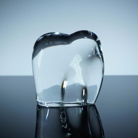 Baccarat Clear Crystal Figurine, Stylized Elephant