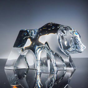 Baccarat Crystal Large Bear Figurine