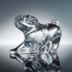 Baccarat Crystal Figurine, Carlin Pug Dog