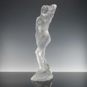 Lalique Crystal Statue, Oeanide