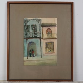 Watercolor Painting Annette Krauss Rose, New Orleans Scenes
