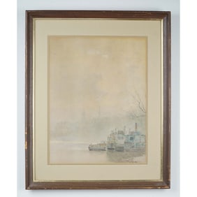 After Paul Sawyier, Limited Edition Lithograph on Paper, Misty Evening
