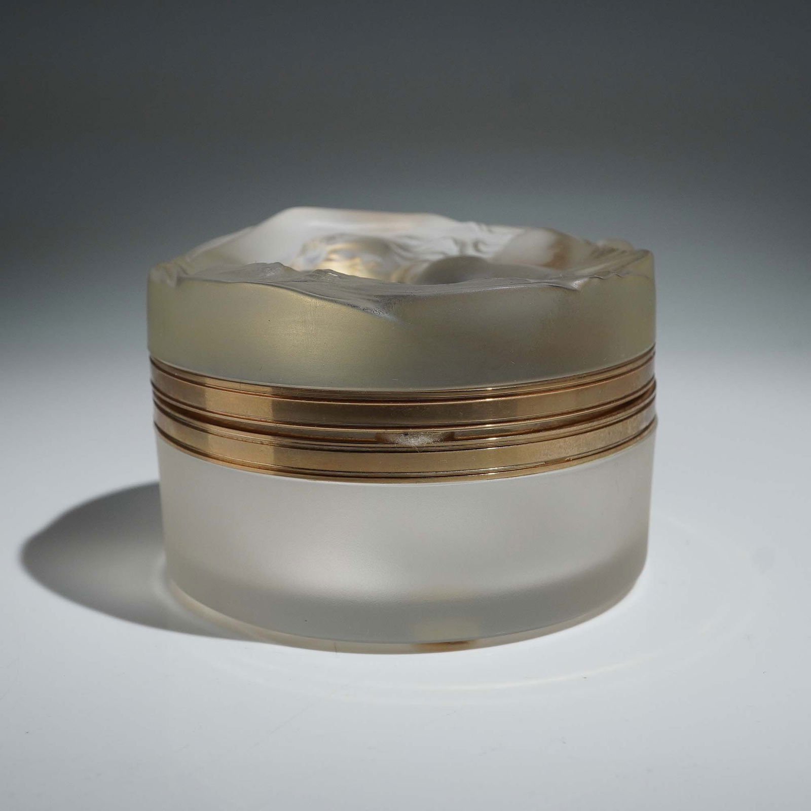 Lalique Crystal Lidded Box, Siren Relief Design (1 of 5)