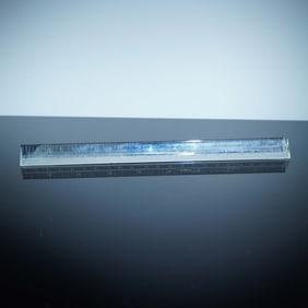 Baccarat Clear Crystal Ruler, Triangular, 9"