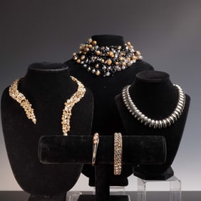 5pc Designer Fashion Jewelry, Necklaces & Bangles