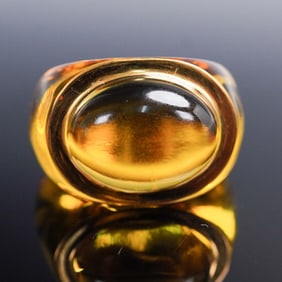 Baccarat Crystal Topaz Ring