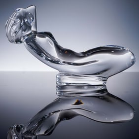 Baccarat Crystal Robert Rigot Figurine, Prelude Nude