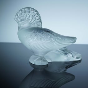 Lalique Crystal Figurine, Goura Bestiary Bird