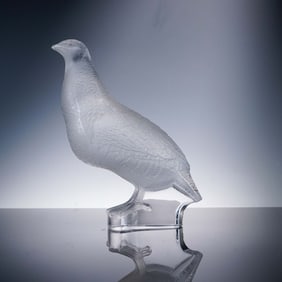 Lalique Crystal Figurine, Partridge