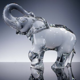 Baccarat Clear Crystal Figurine, Elephant